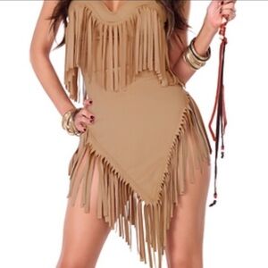 Forplay sexy Indian Costume dress and Indian headdress
